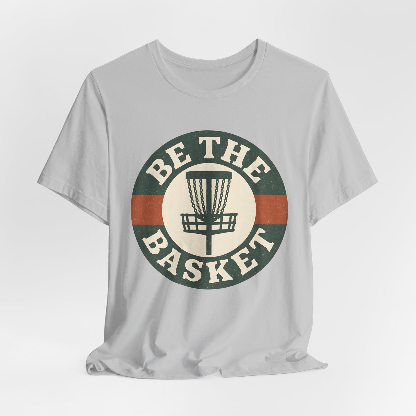 BE THE BASKET Disc Golf Basket Retro Badge, Disc Golf Unisex T-Shirt