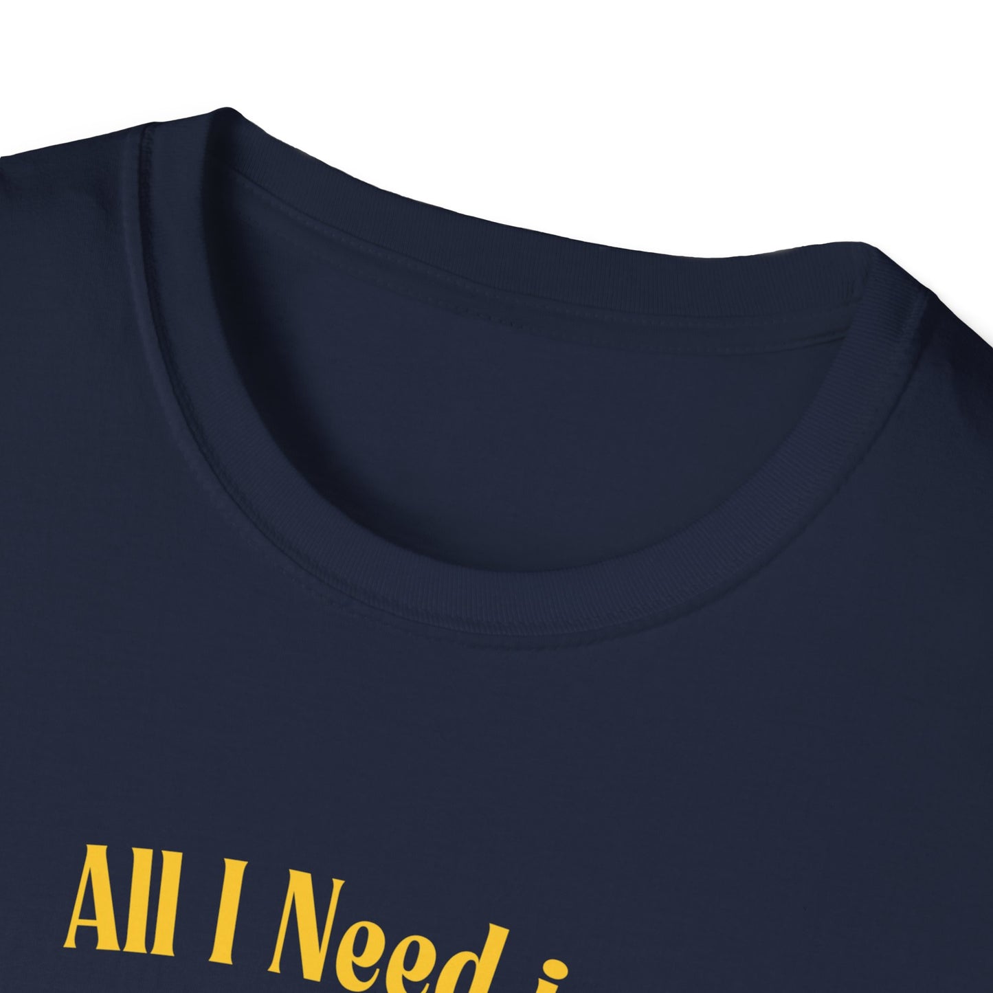 All I Need Is Jesus & Disc Golf Softstyle T-Shirt, JESUS and DISC GOLF Gold