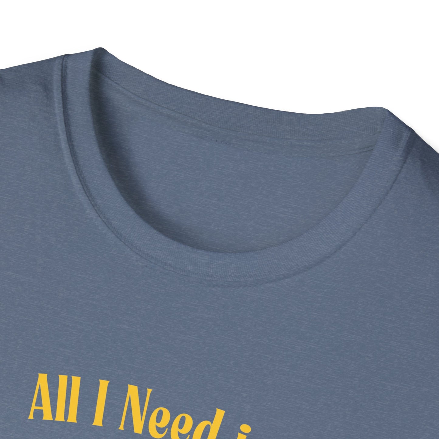 All I Need Is Jesus & Disc Golf Softstyle T-Shirt, JESUS and DISC GOLF Gold