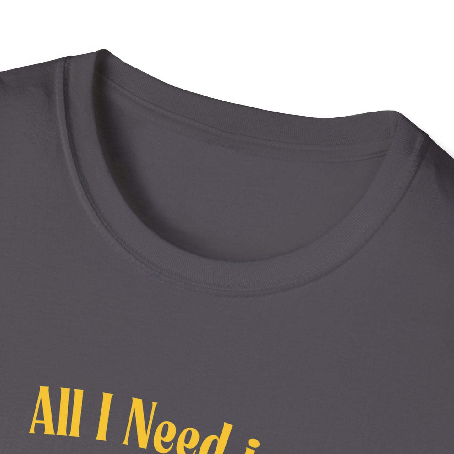 All I Need Is Jesus & Disc Golf Softstyle T-Shirt, JESUS and DISC GOLF Gold