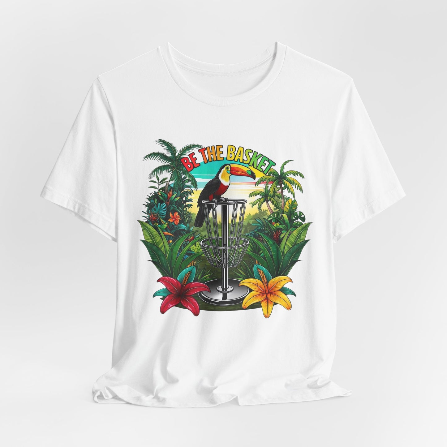 BE THE BASKET Tropical Toucan 2 Disc Golf Unisex T-Shirt