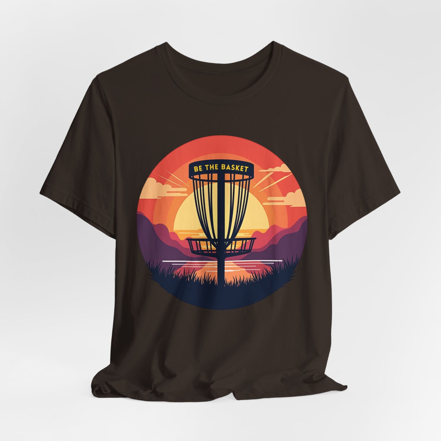 BE THE BASKET Disc Golf Sunset 3 Unisex T-Shirt, DISC GOLF SHIRT