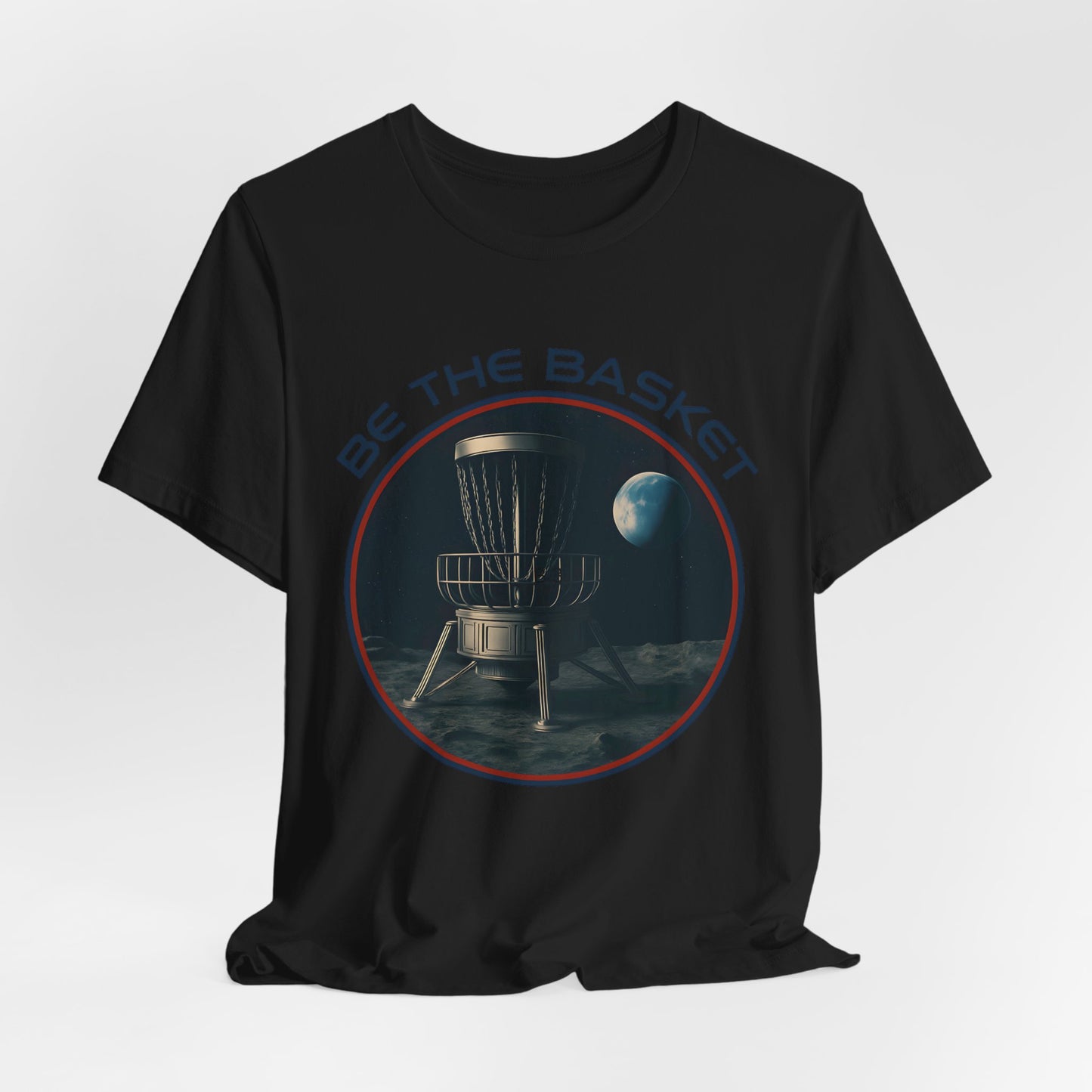 BE THE BASKET Disc Golf Moon Color, Unisex T-Shirt, Disc Golf Shirt