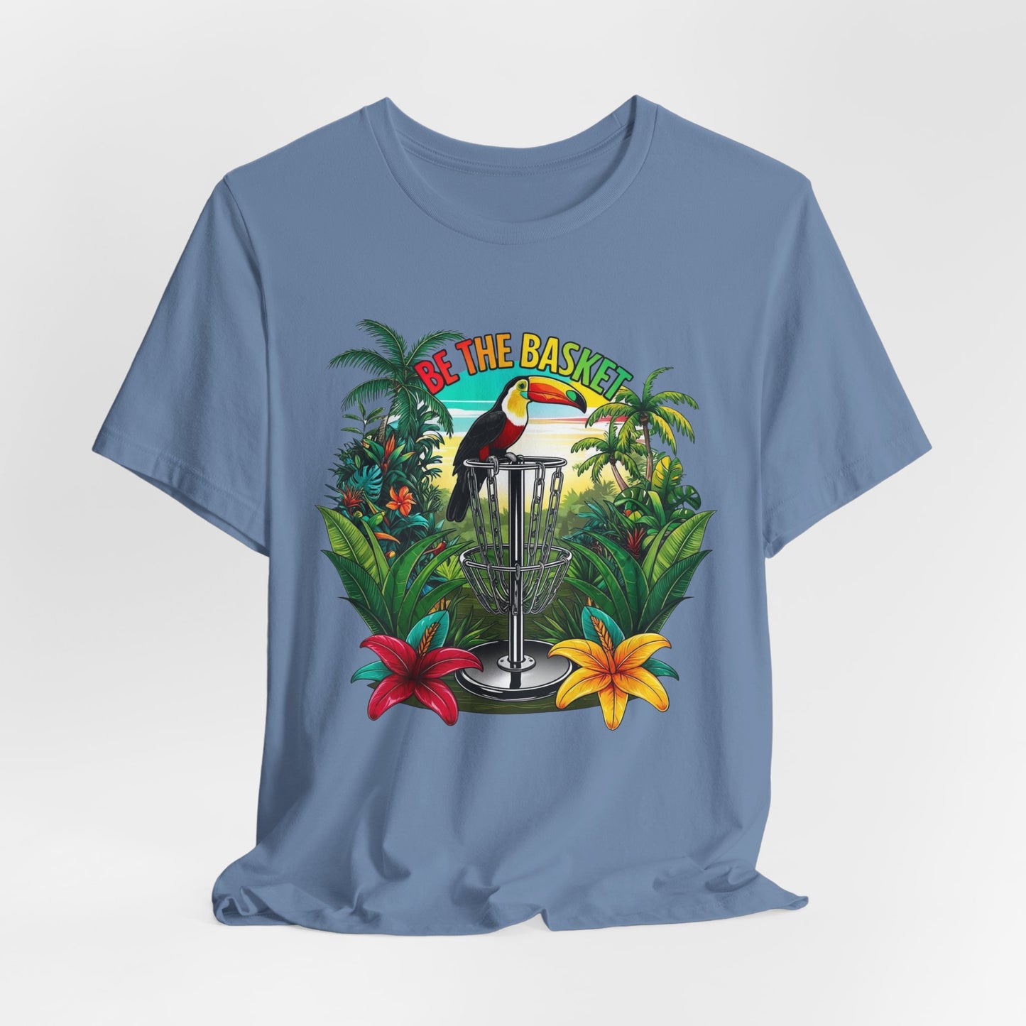 BE THE BASKET Tropical Toucan 2 Disc Golf Unisex T-Shirt
