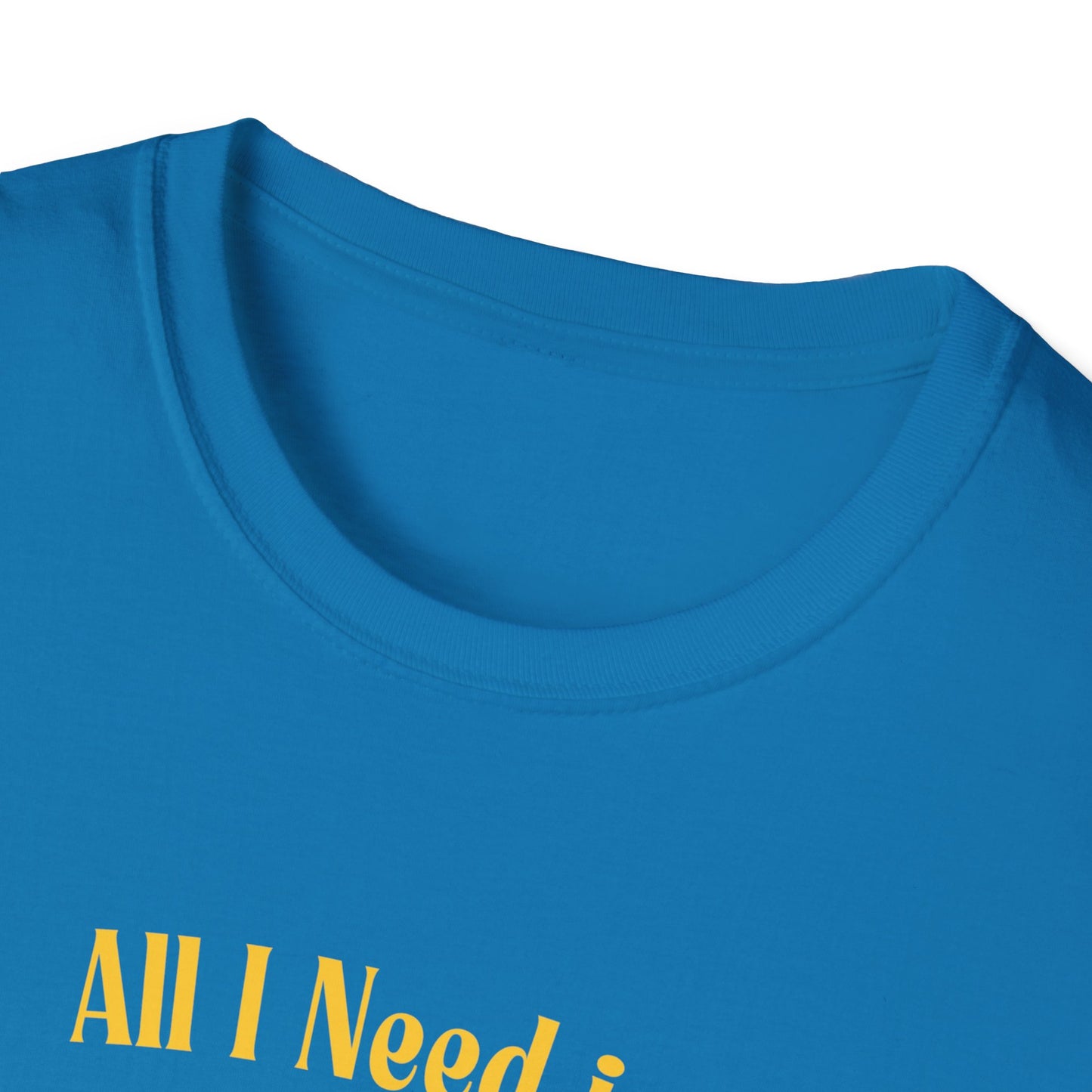 All I Need Is Jesus & Disc Golf Softstyle T-Shirt, JESUS and DISC GOLF Gold