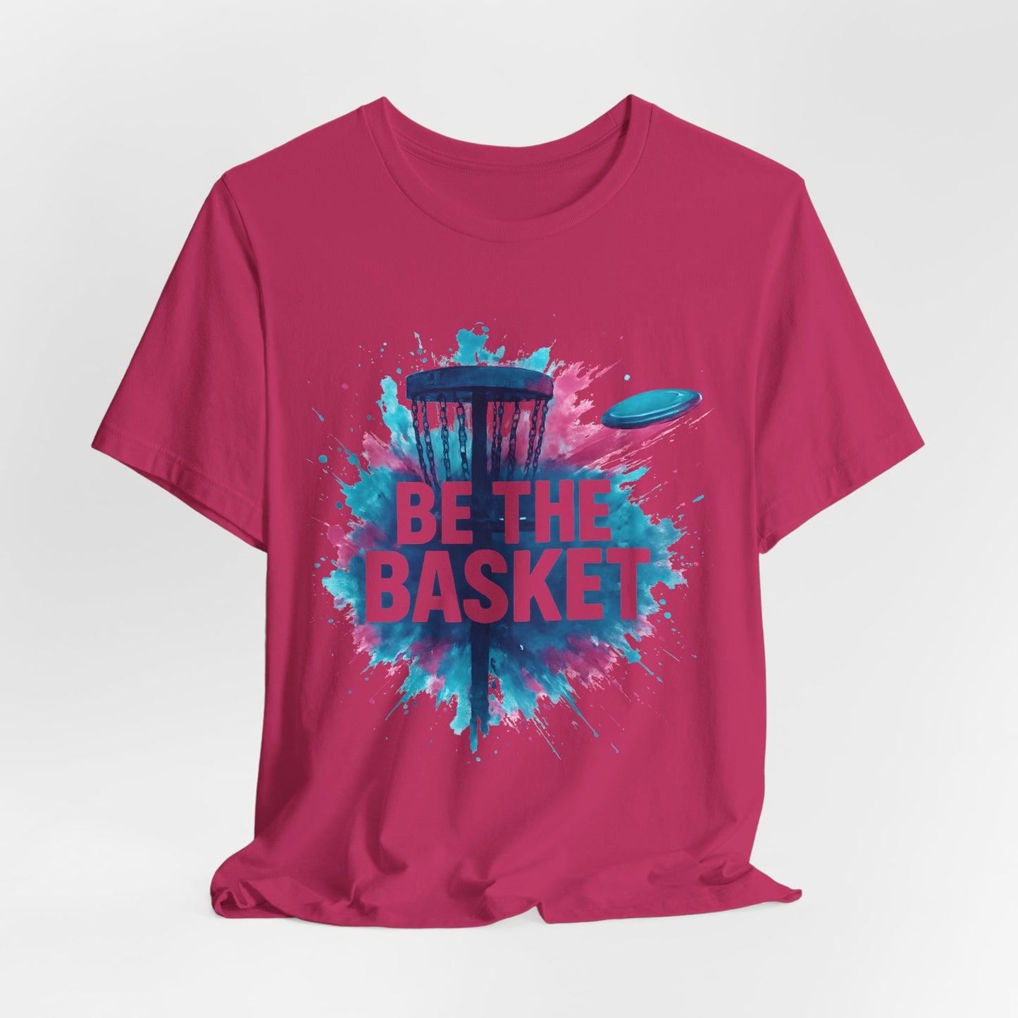 BE THE BASKET Disc Golf Basket Watercolor, Unisex T-Shirt, Disc Golf Shirt