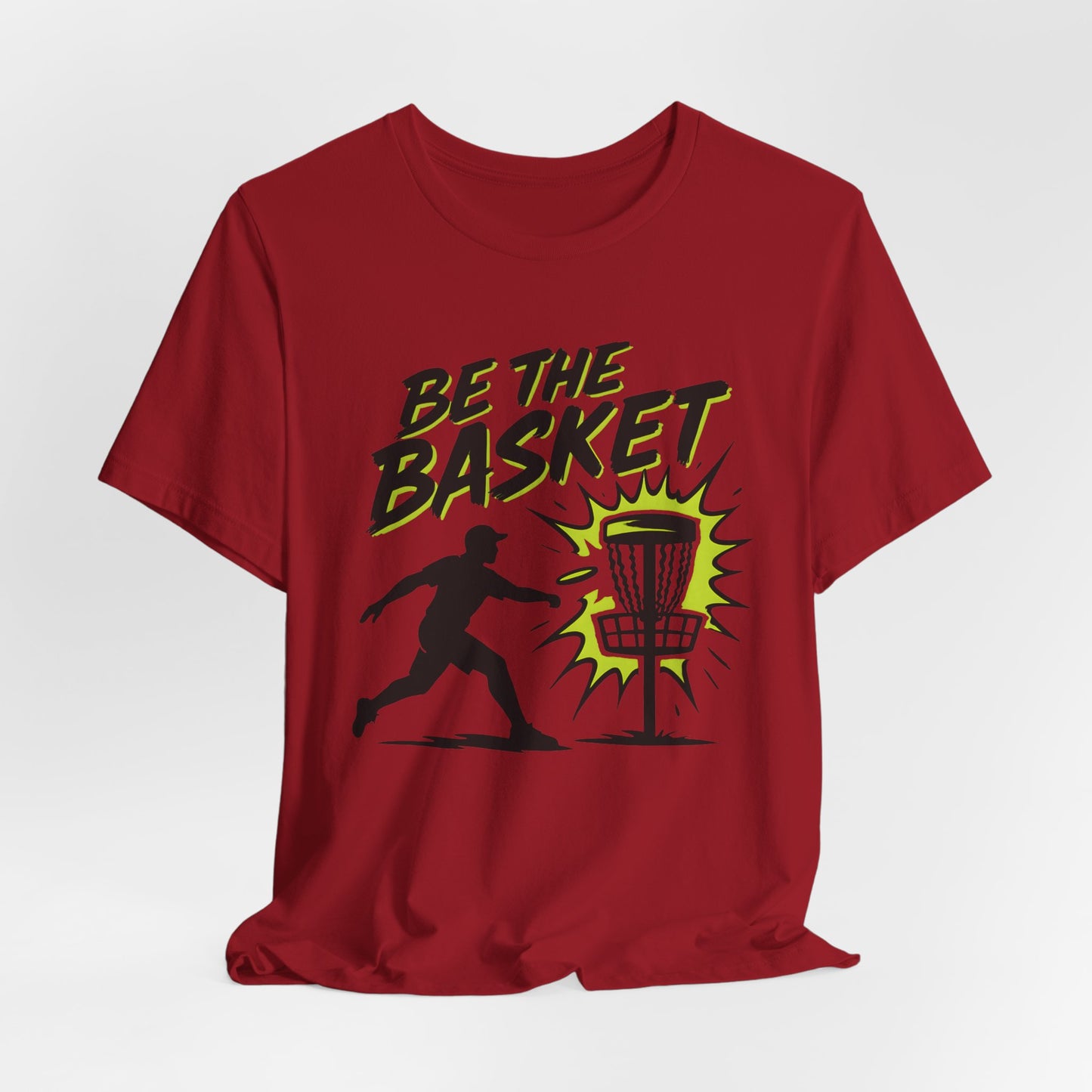 BE THE BASKET Disc Golf Man 1, Unisex T-Shirt, Disc Golf Shirt