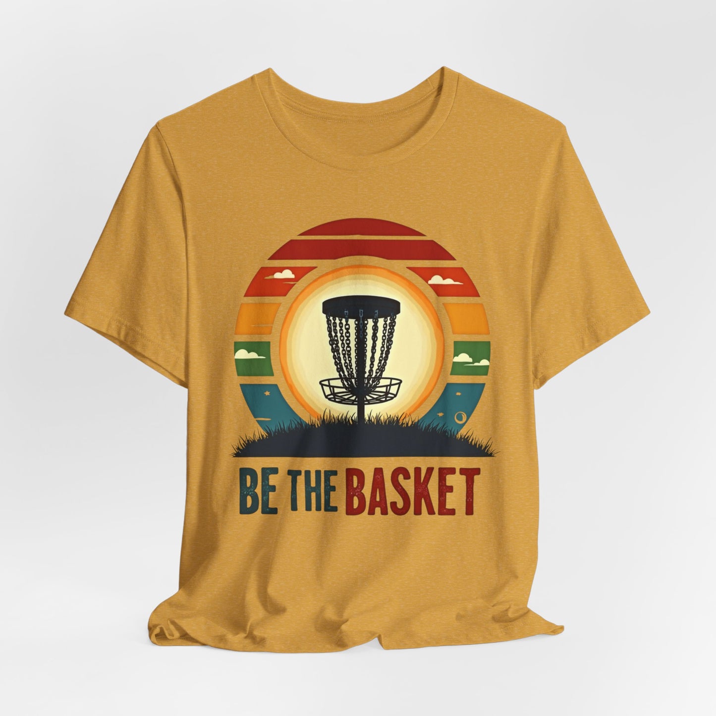 BE THE BASKET Disc Golf Retro 1, Unisex T-Shirt, Disc Golf Shirt