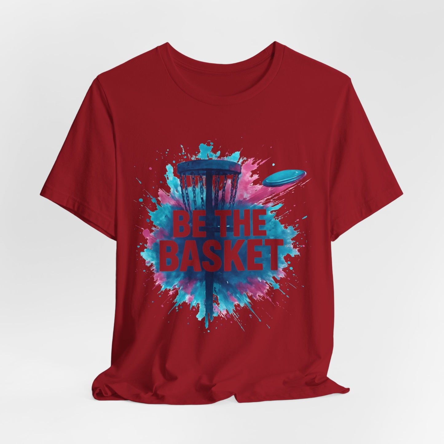 BE THE BASKET Disc Golf Basket Watercolor, Unisex T-Shirt, Disc Golf Shirt