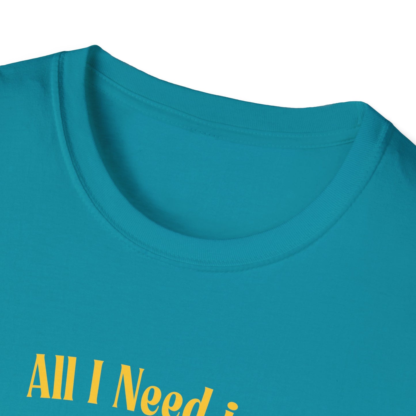 All I Need Is Jesus & Disc Golf Softstyle T-Shirt, JESUS and DISC GOLF Gold