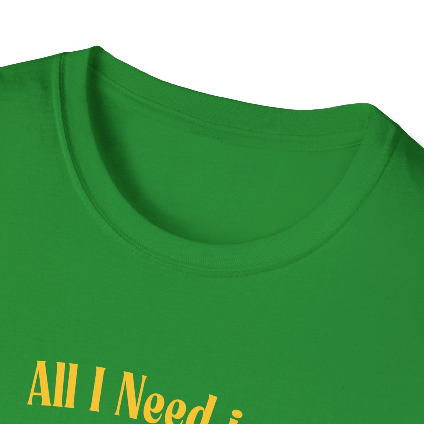 All I Need Is Jesus & Disc Golf Softstyle T-Shirt, JESUS and DISC GOLF Gold