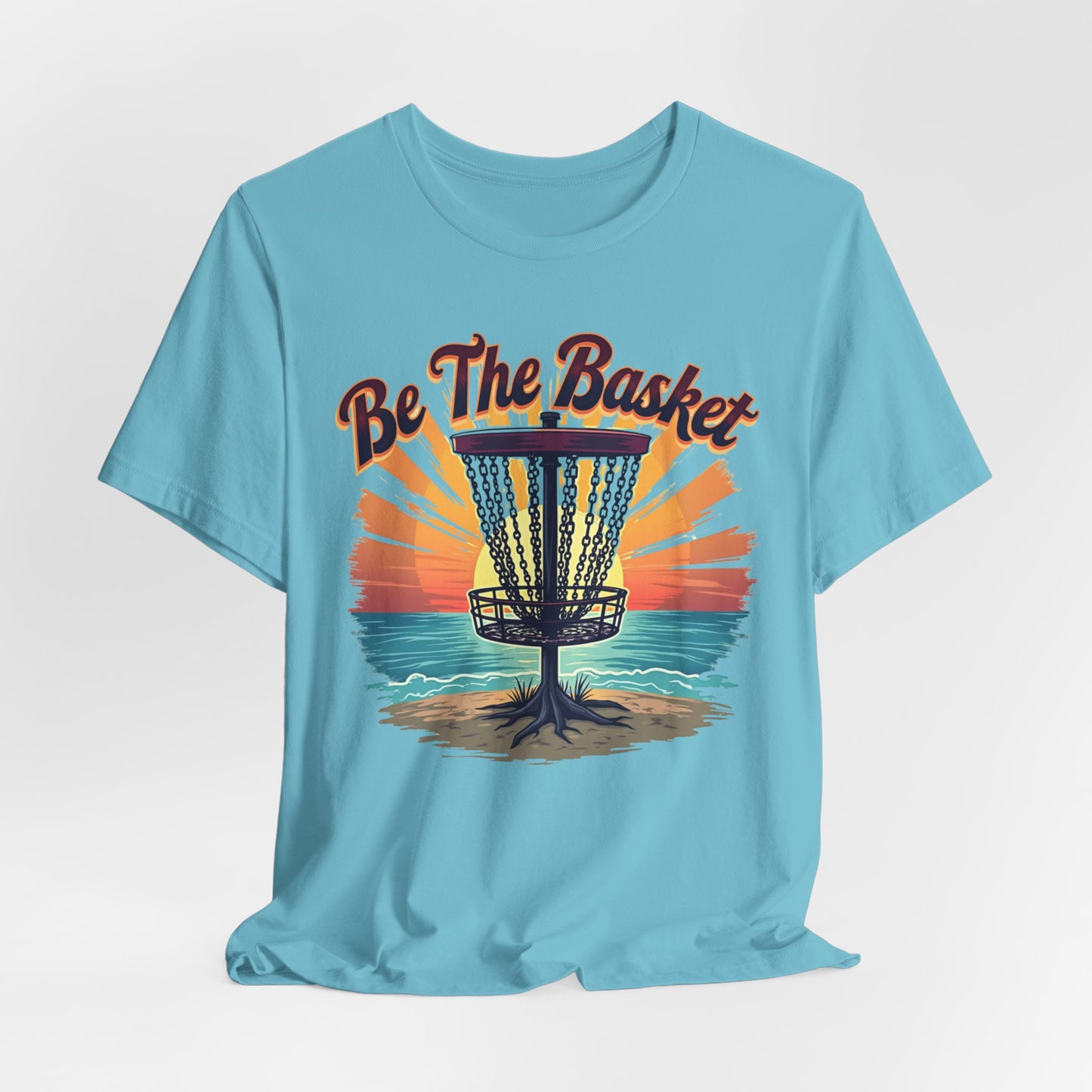 BE THE BASKET Beach Design 3 Softstyle Unisex T-shirt, Disc Golf Shirt