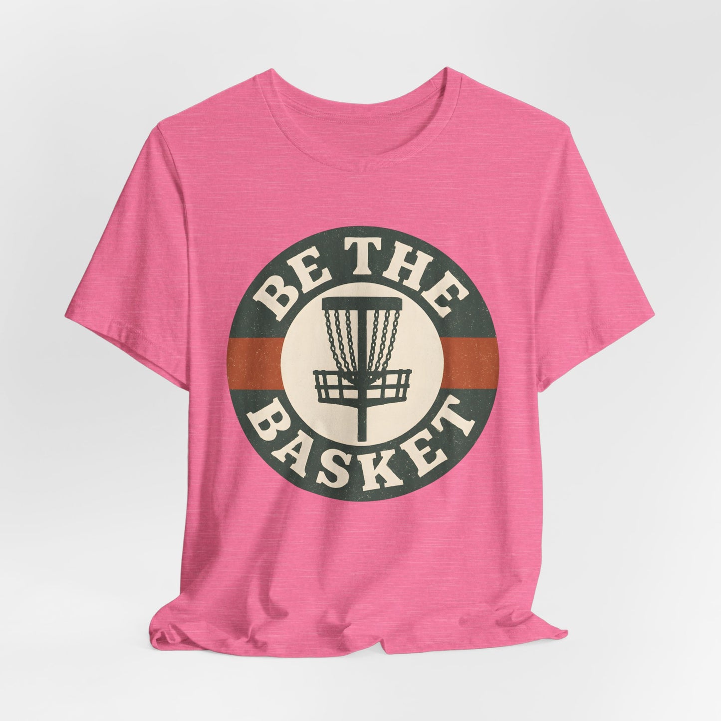 BE THE BASKET Disc Golf Basket Retro Badge, Disc Golf Unisex T-Shirt