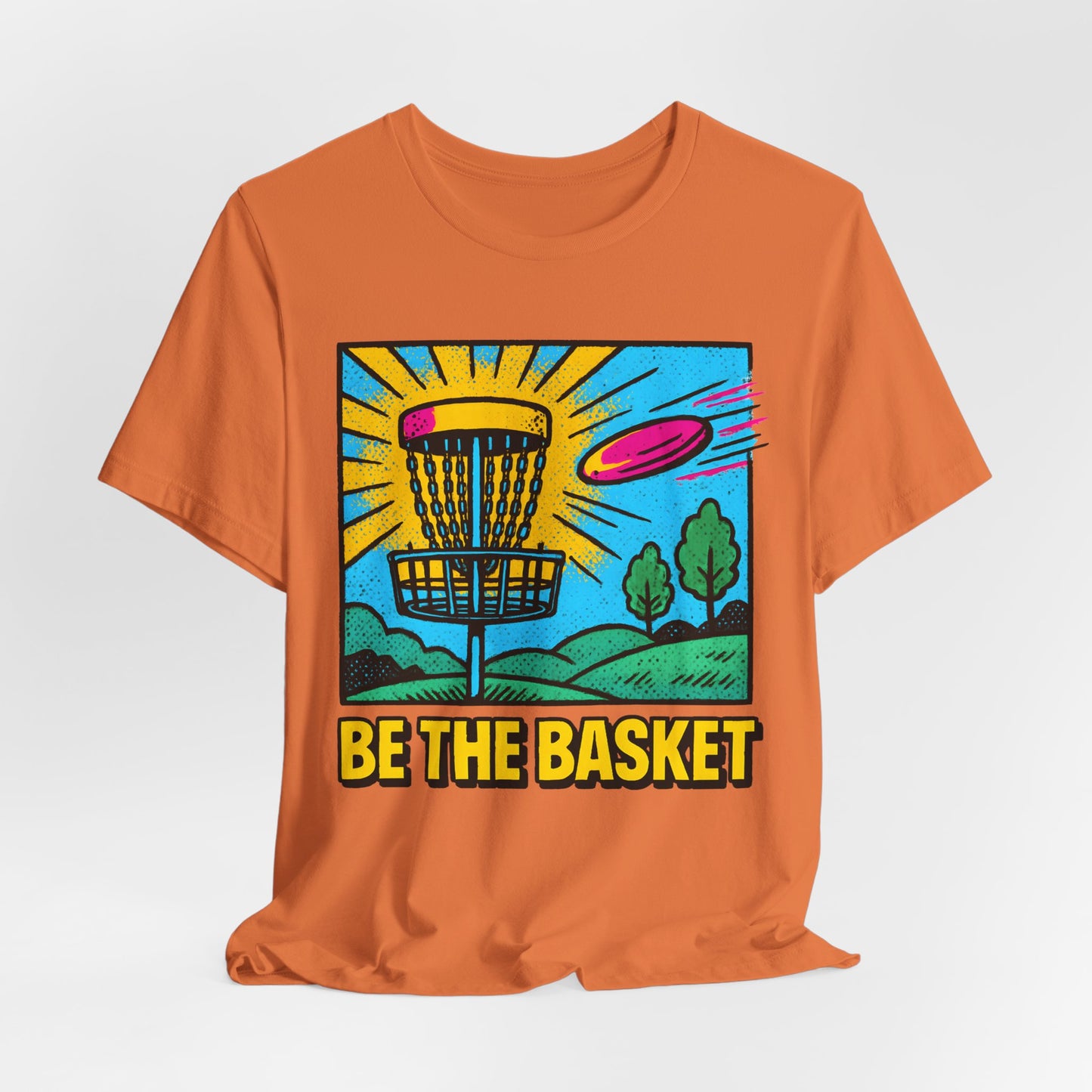 BE THE BASKET Disc Golf Basket Pop Art 5, Unisex T-Shirt