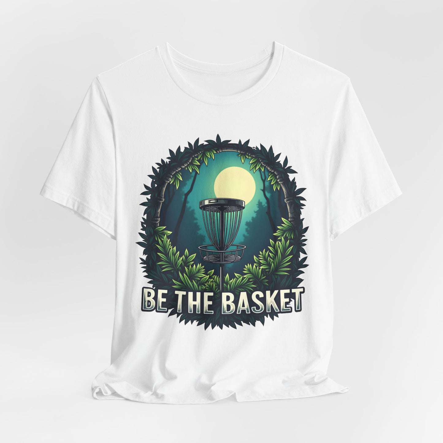 BE THE BASKET Disc Golf Jungle Night Unisex T-Shirt, DISC GOLF SHIRT
