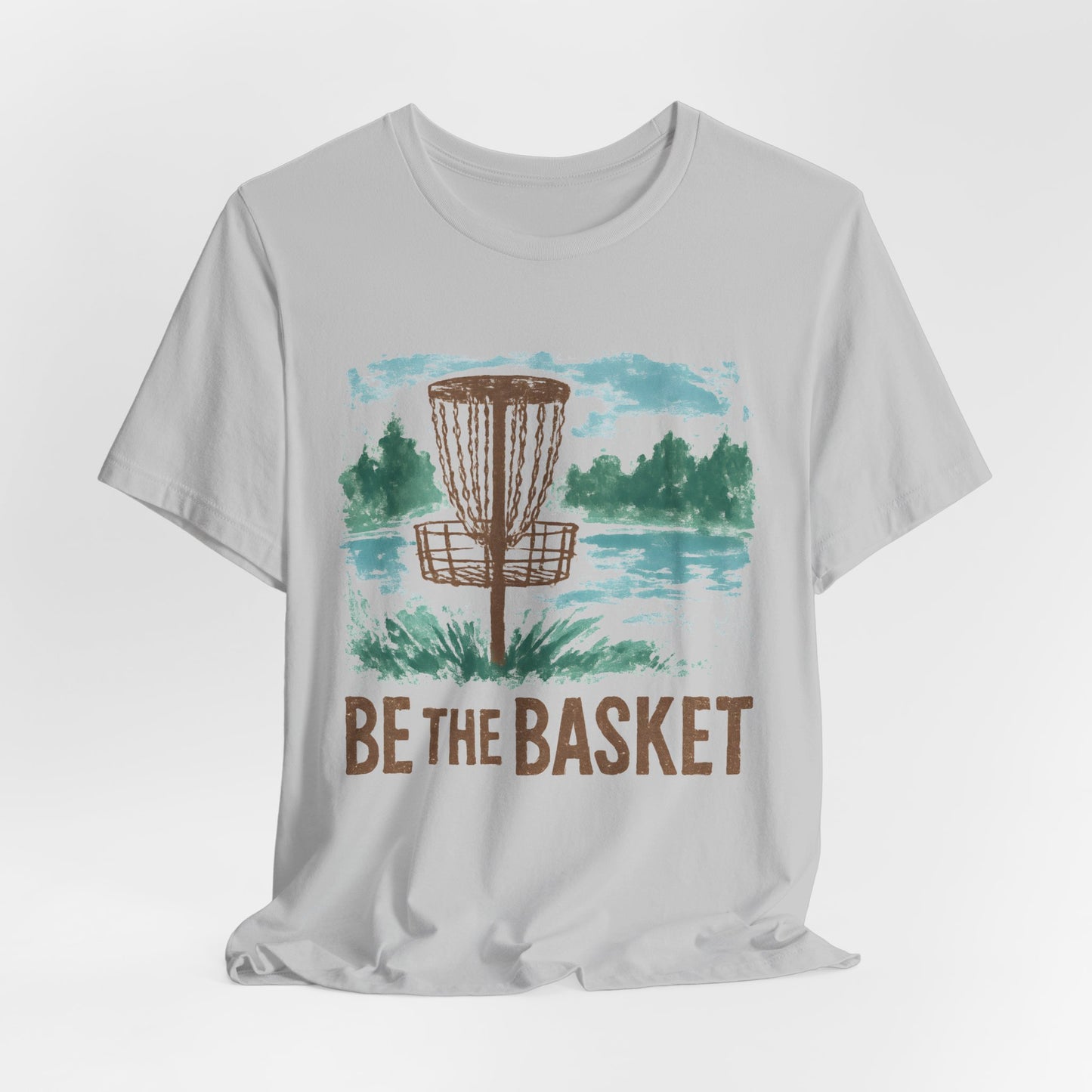 BE THE BASKET Disc Golf Watercolor 4, Unisex T-Shirt, Disc Golf Shirt