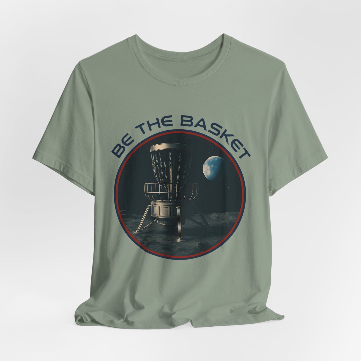 BE THE BASKET Disc Golf Moon Color, Unisex T-Shirt, Disc Golf Shirt