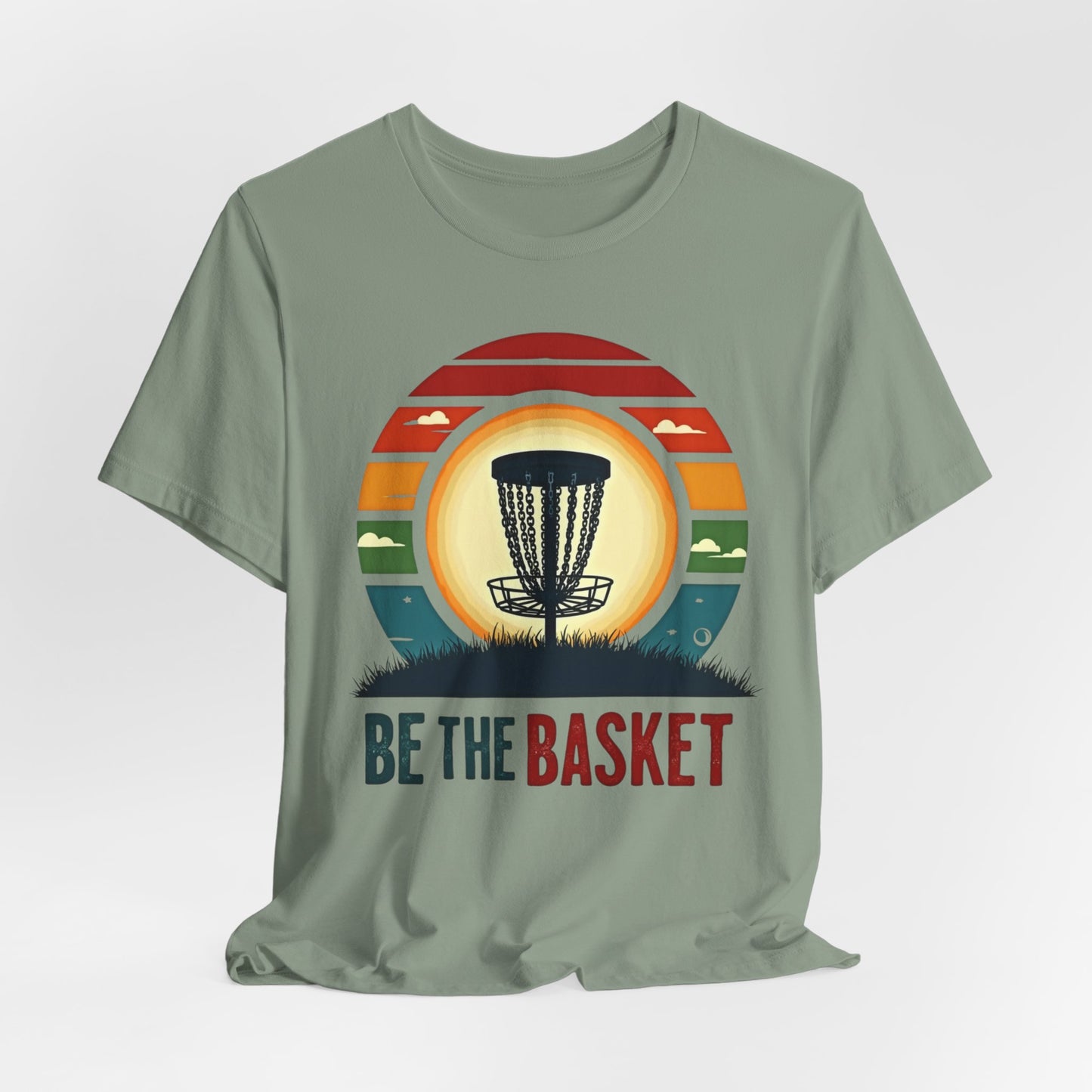 BE THE BASKET Disc Golf Retro 1, Unisex T-Shirt, Disc Golf Shirt