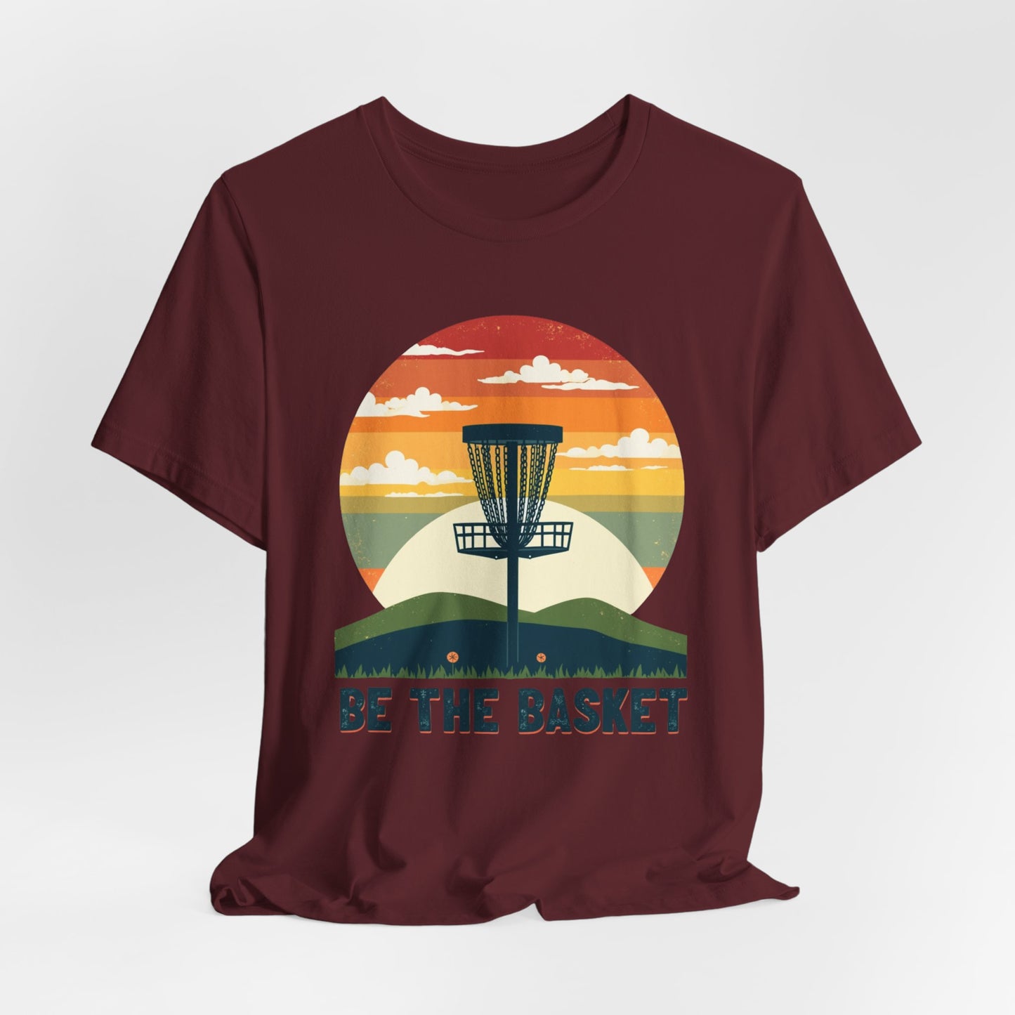 BE THE BASKET Disc Golf Retro 2, Unisex T-Shirt, Disc Golf Shirt