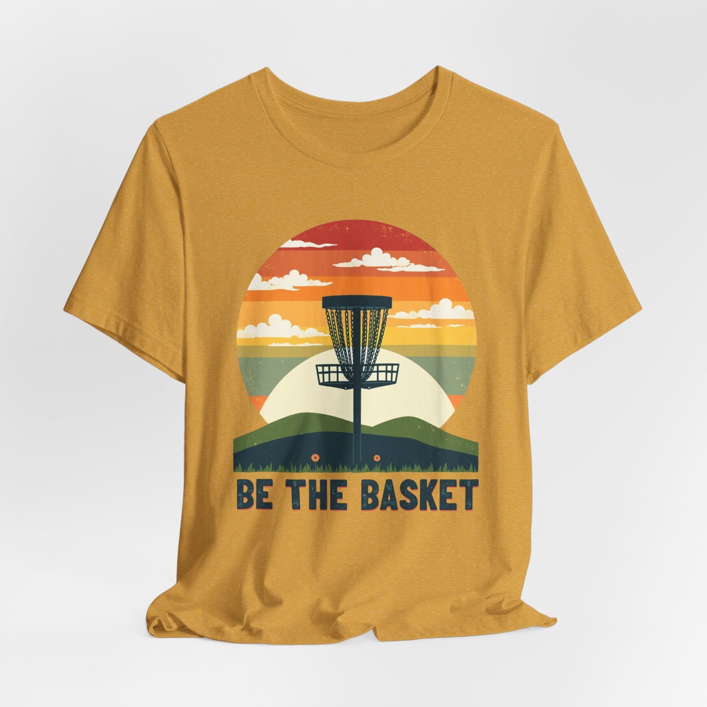 BE THE BASKET Disc Golf Retro 2, Unisex T-Shirt, Disc Golf Shirt