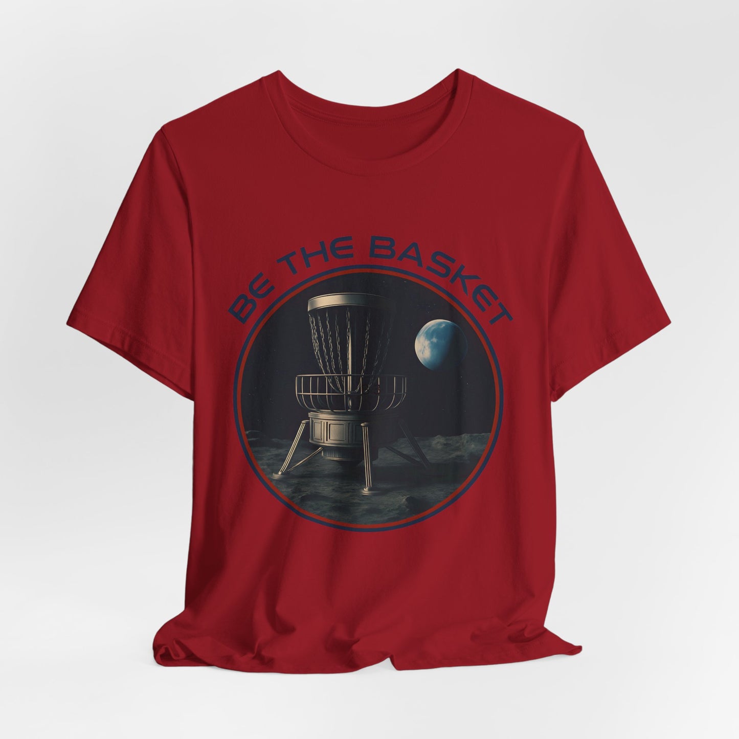 BE THE BASKET Disc Golf Moon Color, Unisex T-Shirt, Disc Golf Shirt