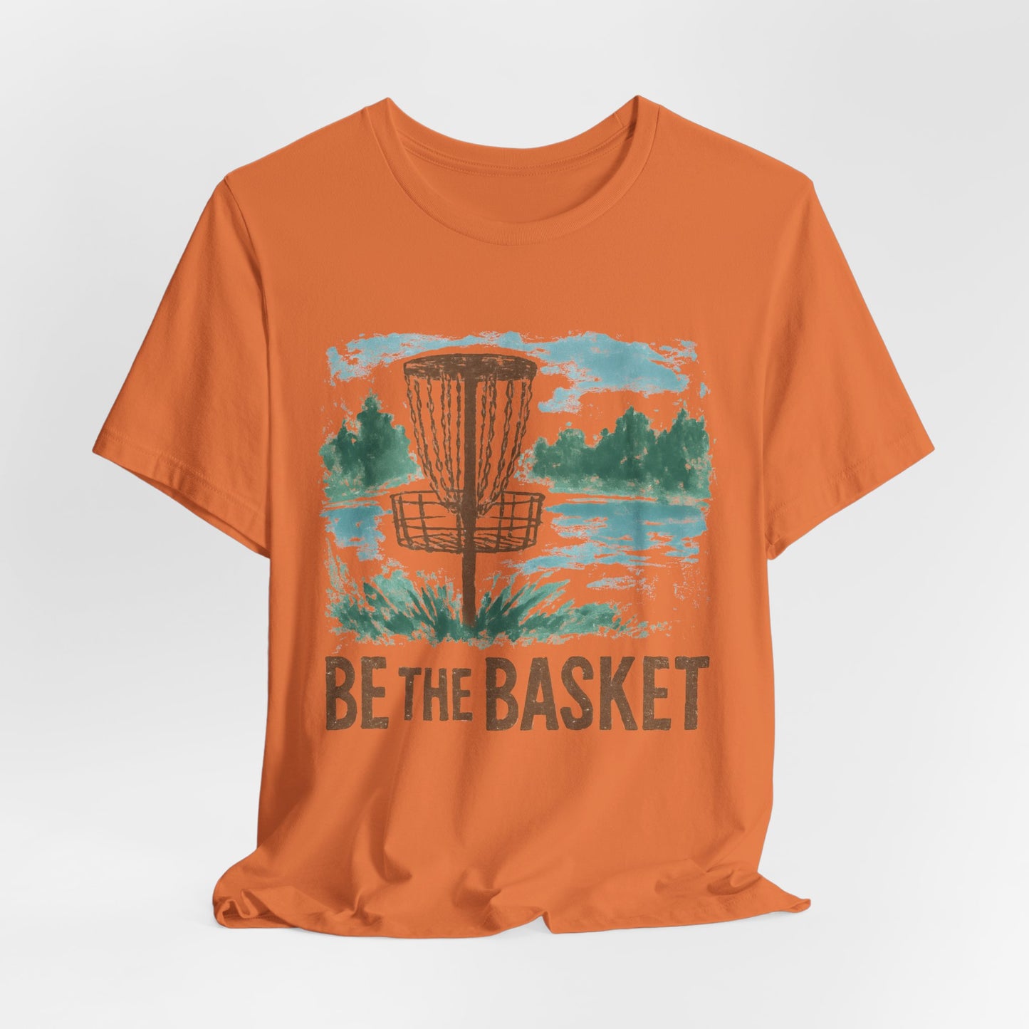 BE THE BASKET Disc Golf Watercolor 4, Unisex T-Shirt, Disc Golf Shirt