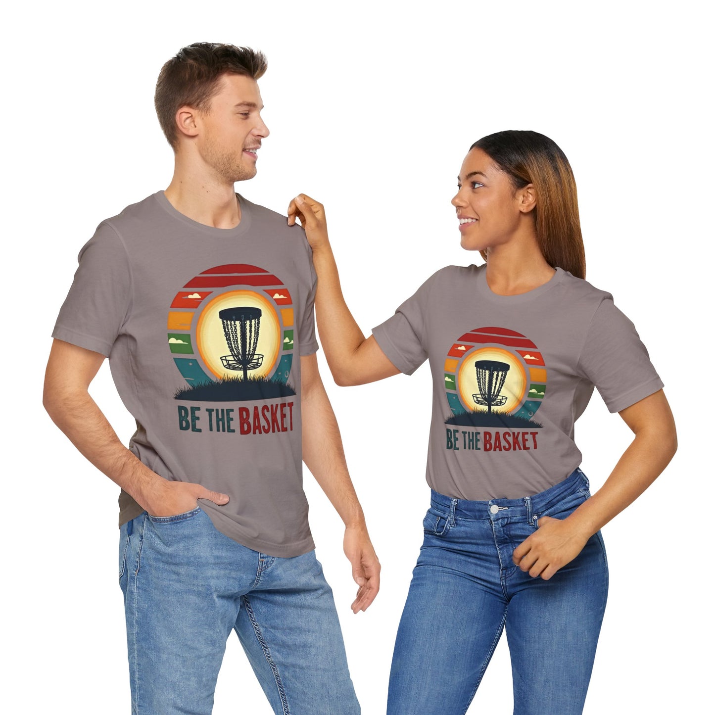 BE THE BASKET Disc Golf Retro 1, Unisex T-Shirt, Disc Golf Shirt