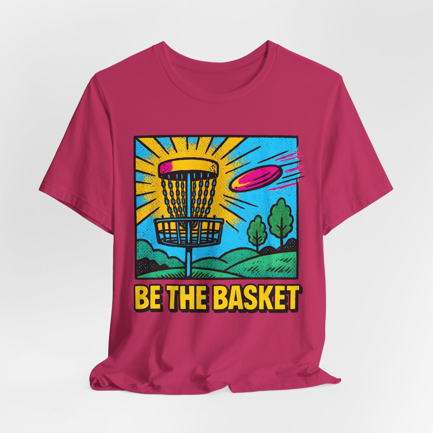 BE THE BASKET Disc Golf Basket Pop Art 5, Unisex T-Shirt