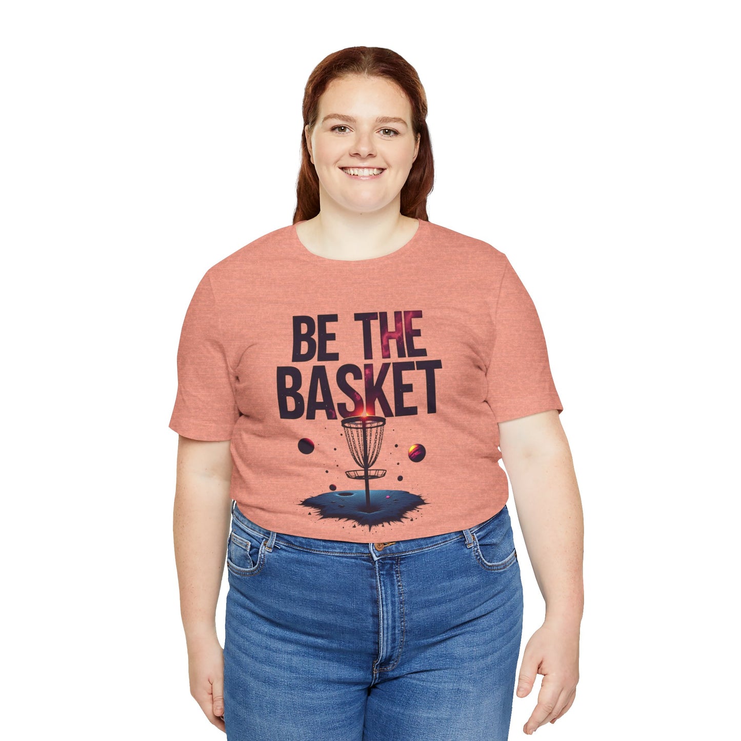 BE THE BASKET Disc Golf Space Design 3, Unisex T-Shirt, Disc Golf Shirt