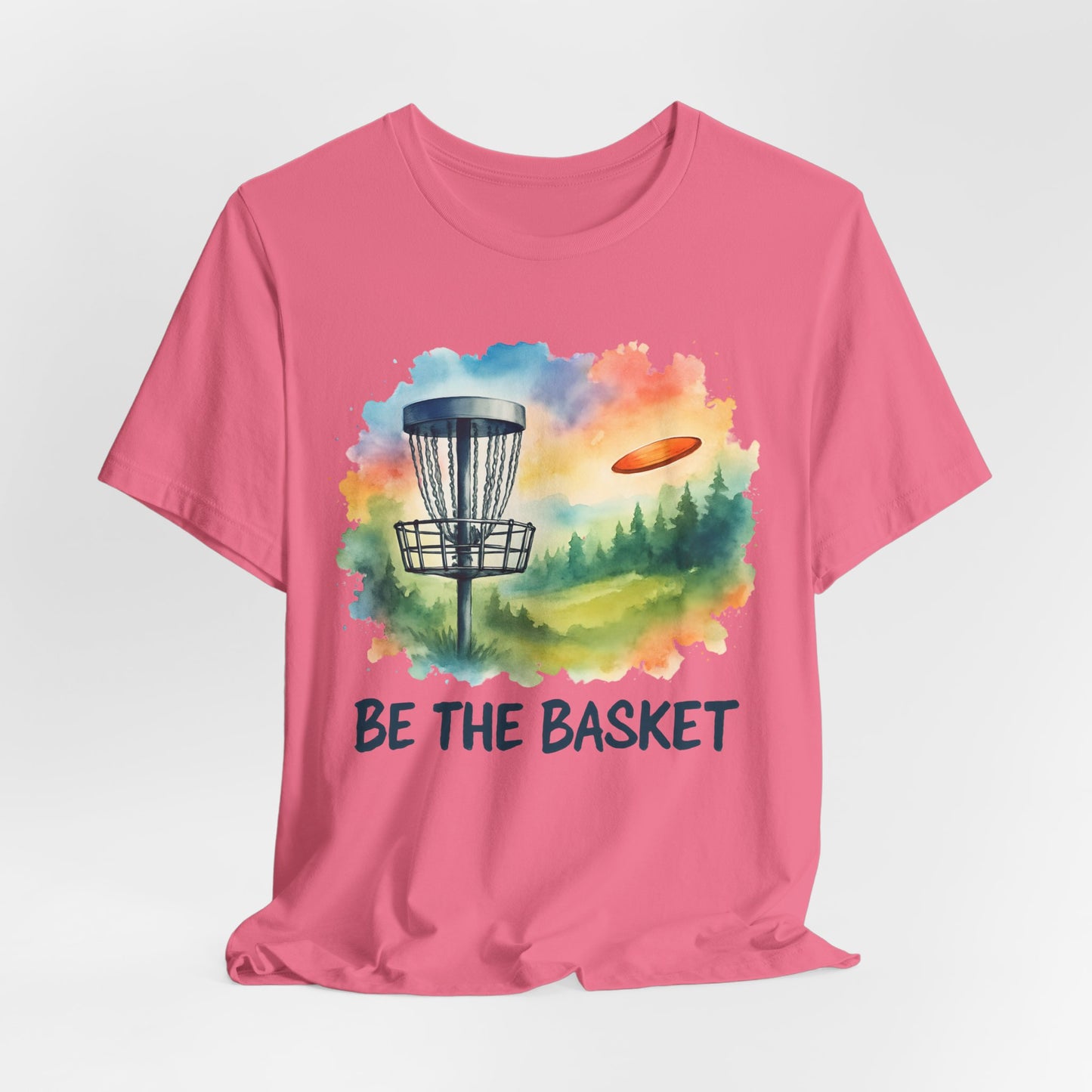 BE THE BASKET Disc Golf Basket Watercolor 2, Unisex T-Shirt