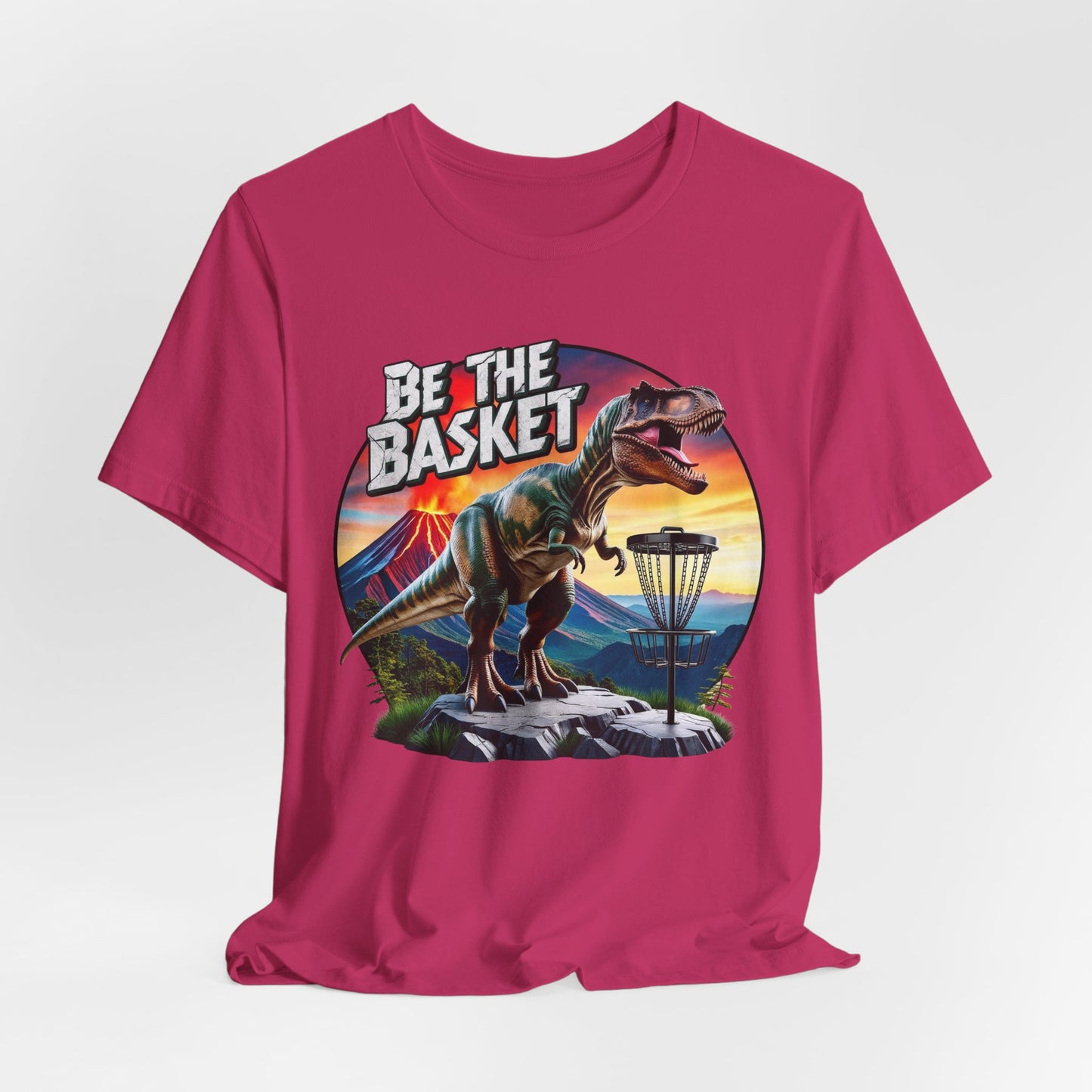 BE THE BASKET Disc Golf T-Rex 2 Unisex T-Shirt