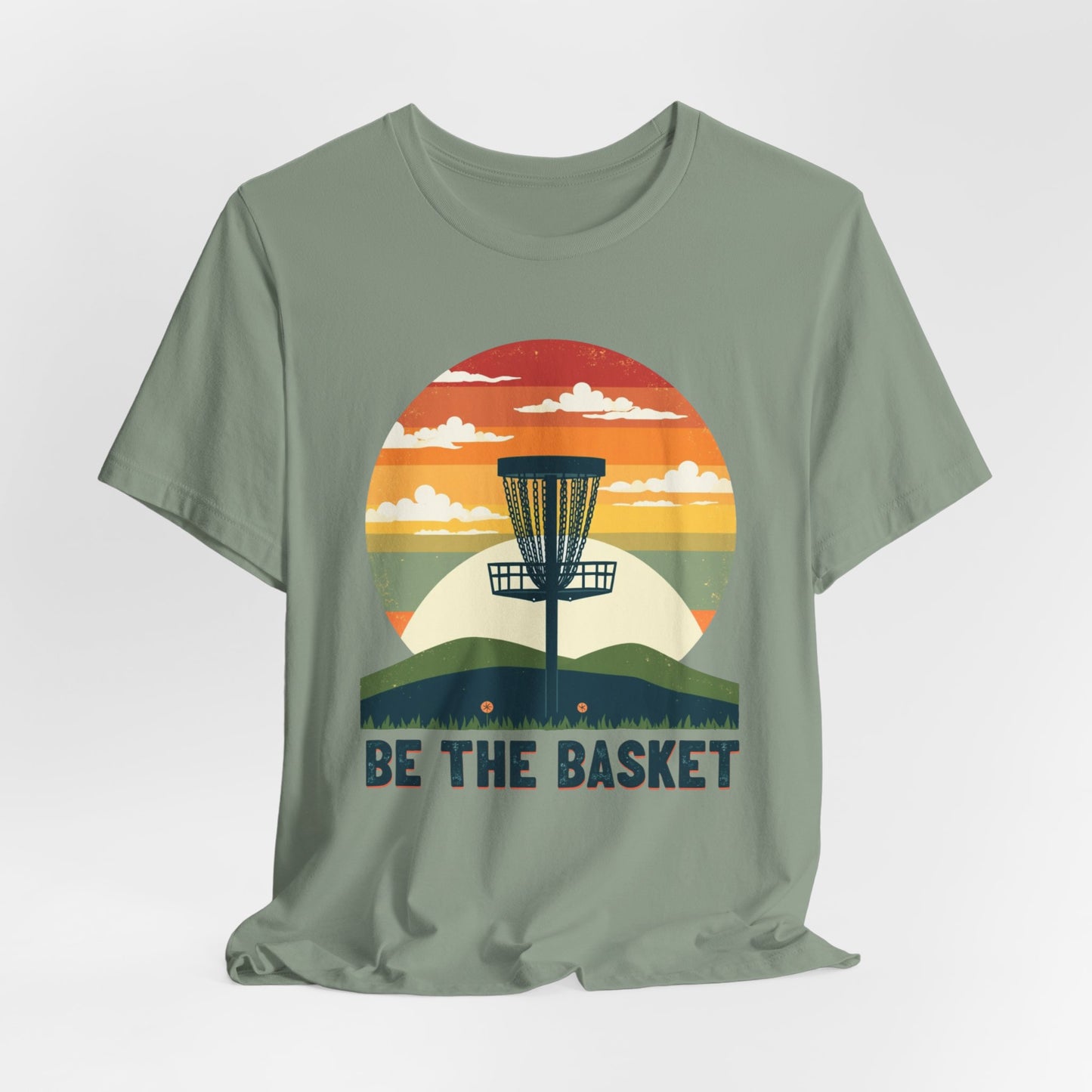 BE THE BASKET Disc Golf Retro 2, Unisex T-Shirt, Disc Golf Shirt