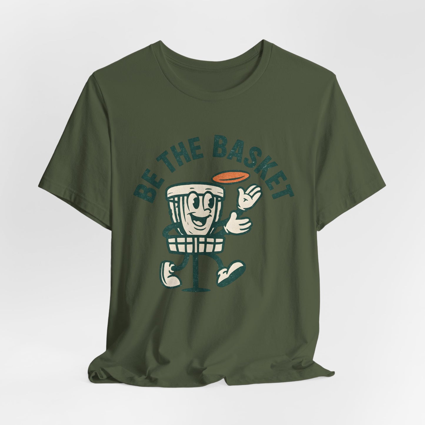 BE THE BASKET Disc Golf Basket Guy, Unisex T-Shirt