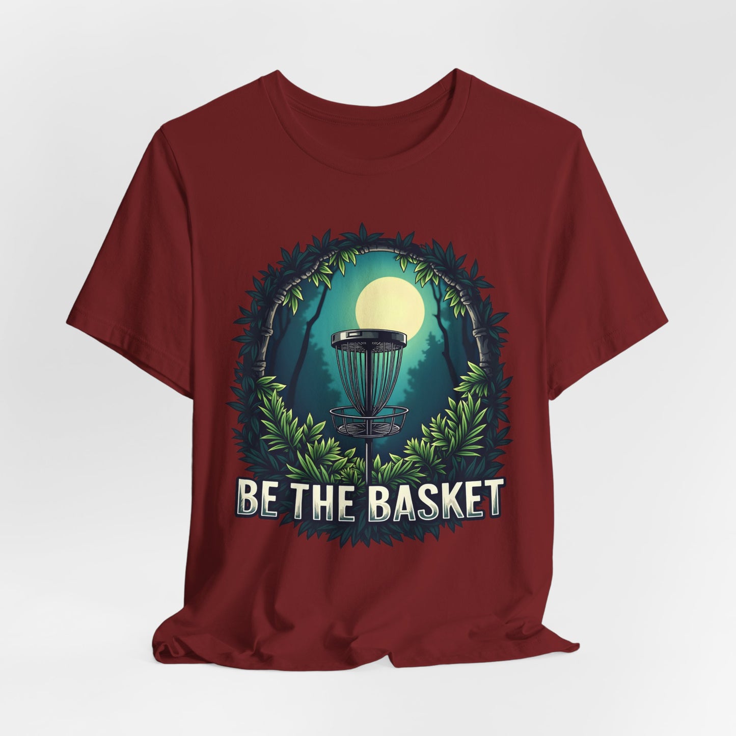 BE THE BASKET Disc Golf Jungle Night Unisex T-Shirt, DISC GOLF SHIRT