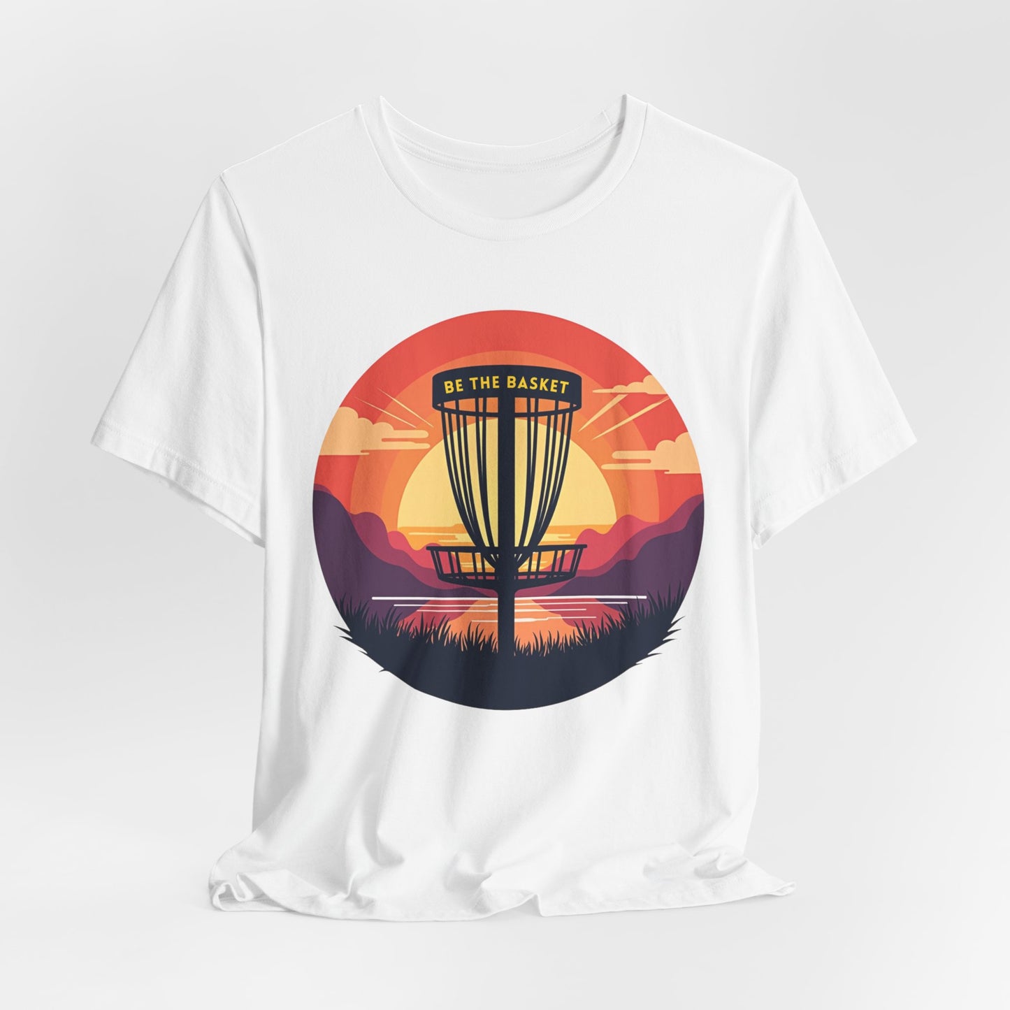 BE THE BASKET Disc Golf Sunset 3 Unisex T-Shirt, DISC GOLF SHIRT