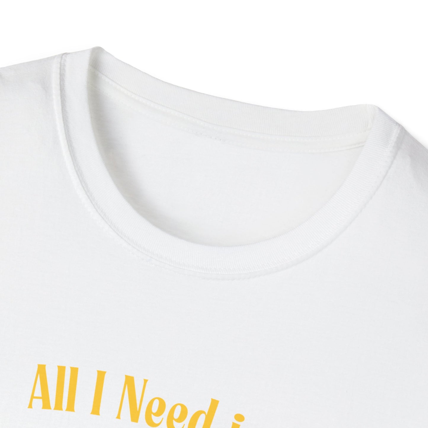 All I Need Is Jesus & Disc Golf Softstyle T-Shirt, JESUS and DISC GOLF Gold