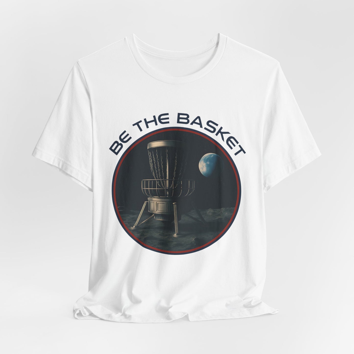 BE THE BASKET Disc Golf Moon Color, Unisex T-Shirt, Disc Golf Shirt