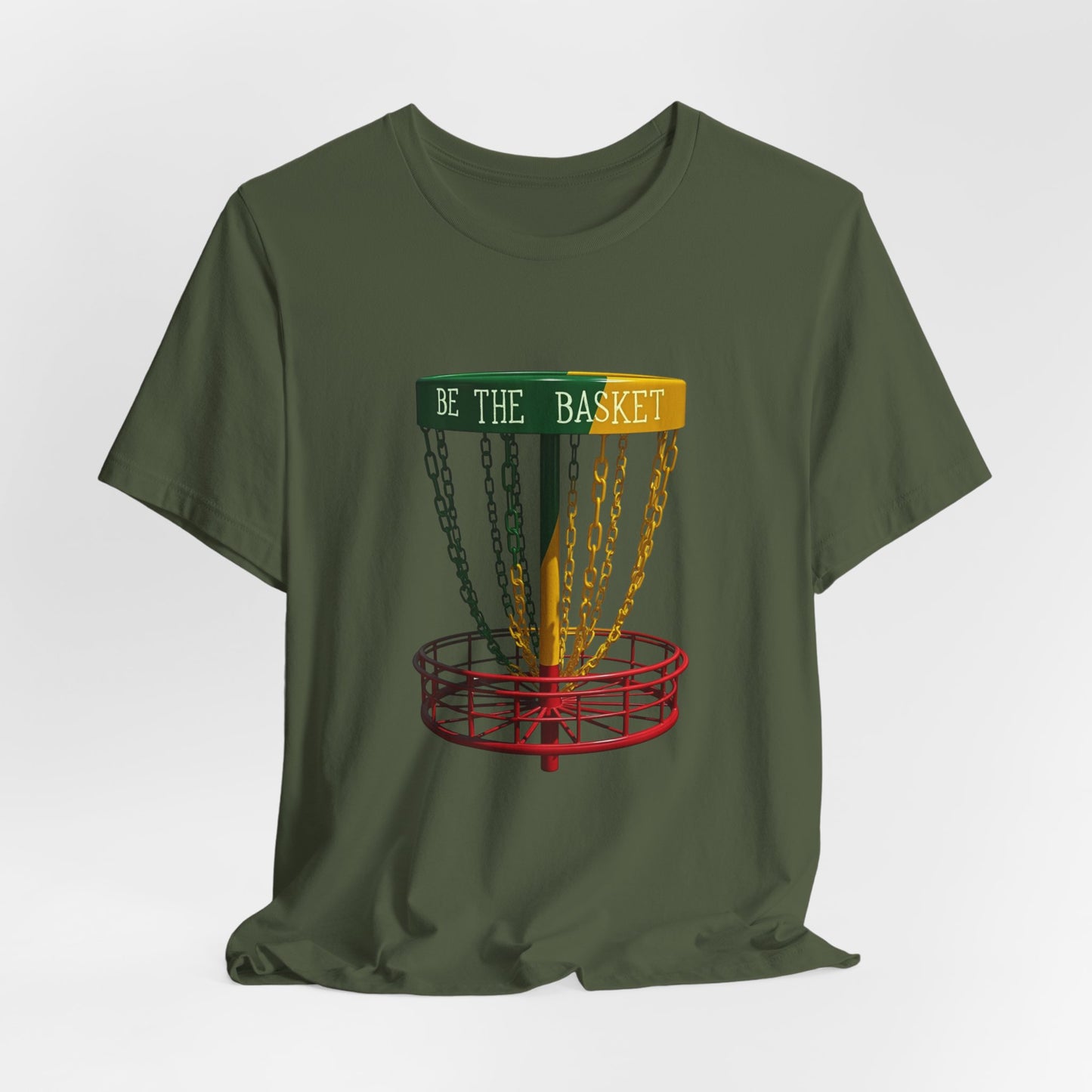BE THE BASKET Disc Golf Rasta 2 Design, Unisex T-Shirt, Disc Golf Shirt