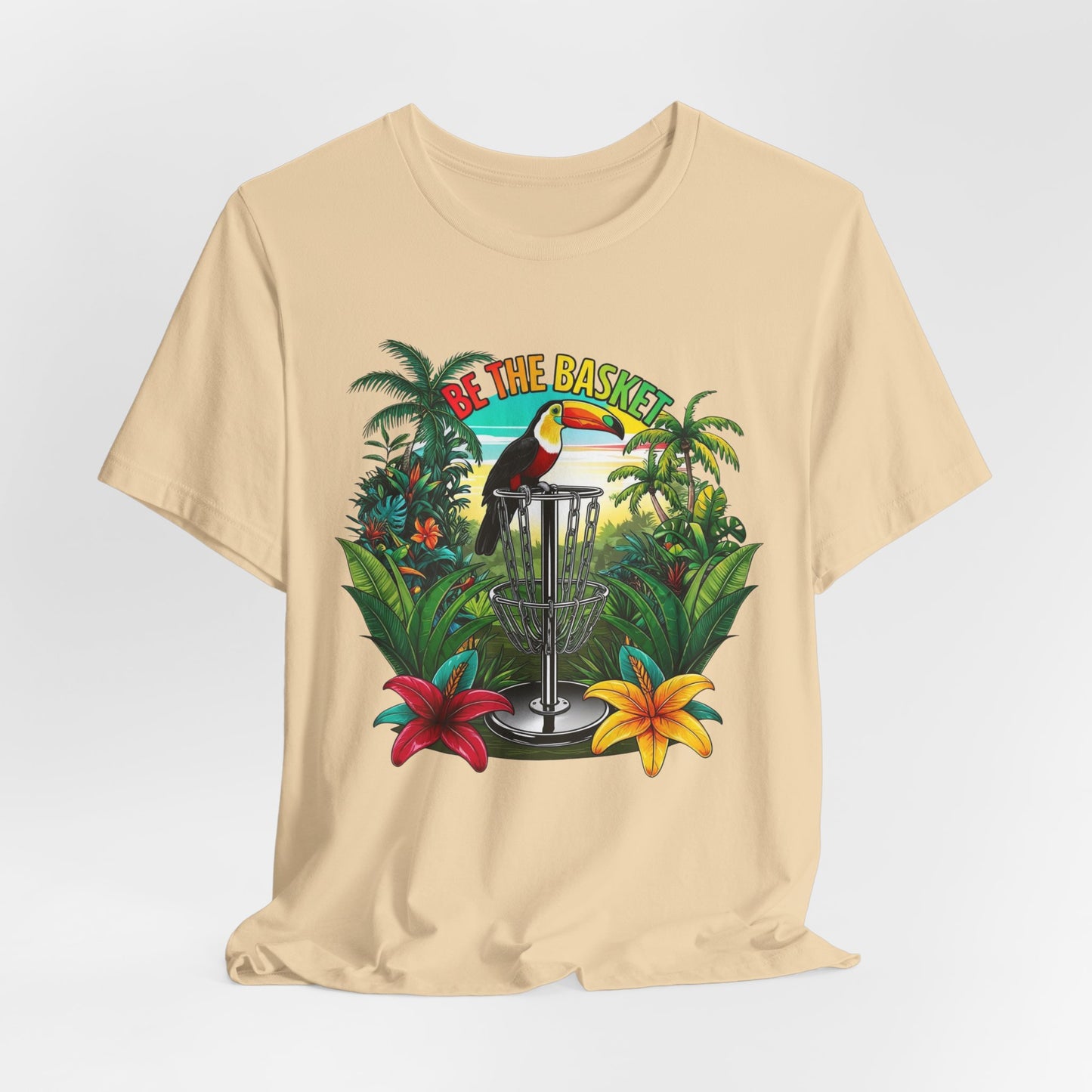 BE THE BASKET Tropical Toucan 2 Disc Golf Unisex T-Shirt