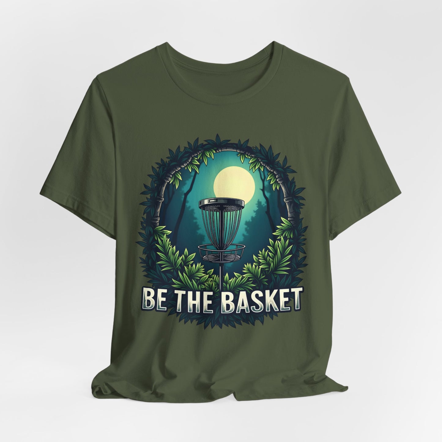 BE THE BASKET Disc Golf Jungle Night Unisex T-Shirt, DISC GOLF SHIRT