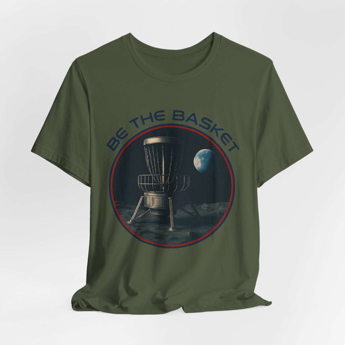 BE THE BASKET Disc Golf Moon Color, Unisex T-Shirt, Disc Golf Shirt