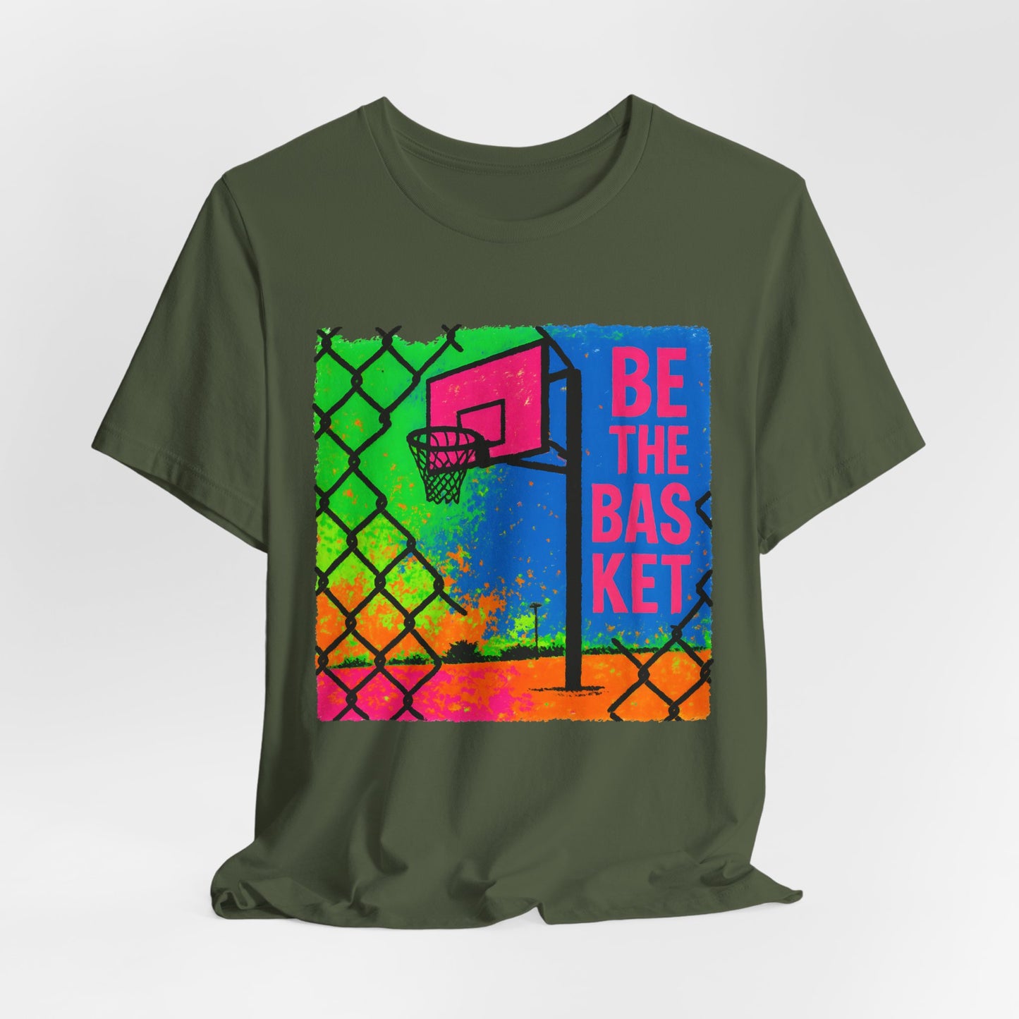 BE THE BASKET Basketball Goal Art Design 4, Unisex T-Shirt, Disc Golf Shirt