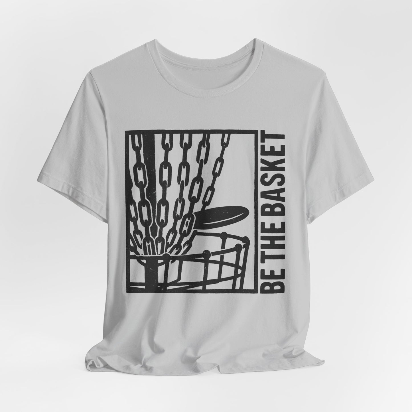 BE THE BASKET Disc Golf Basket Distressed Black 1, Unisex T-Shirt