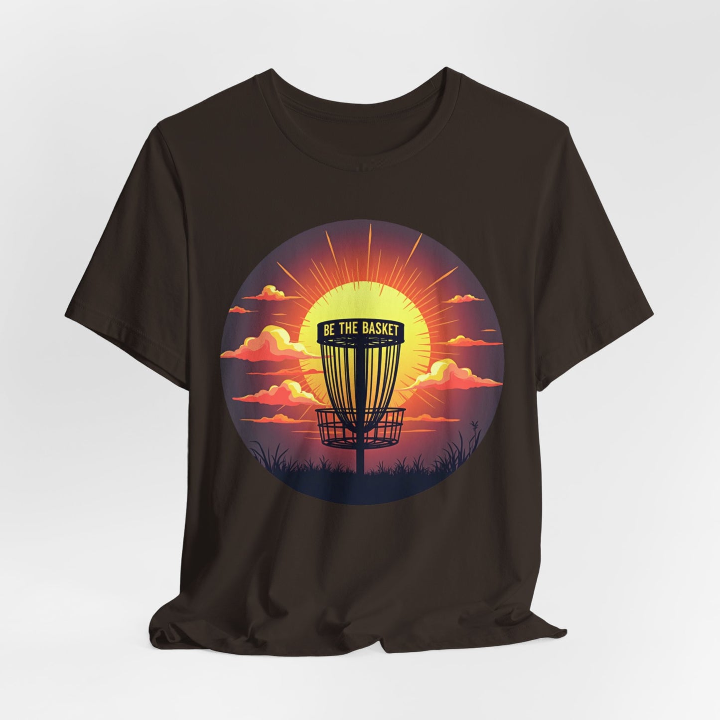 BE THE BASKET Disc Golf Sunset 1 Unisex T-Shirt, DISC GOLF SHIRT