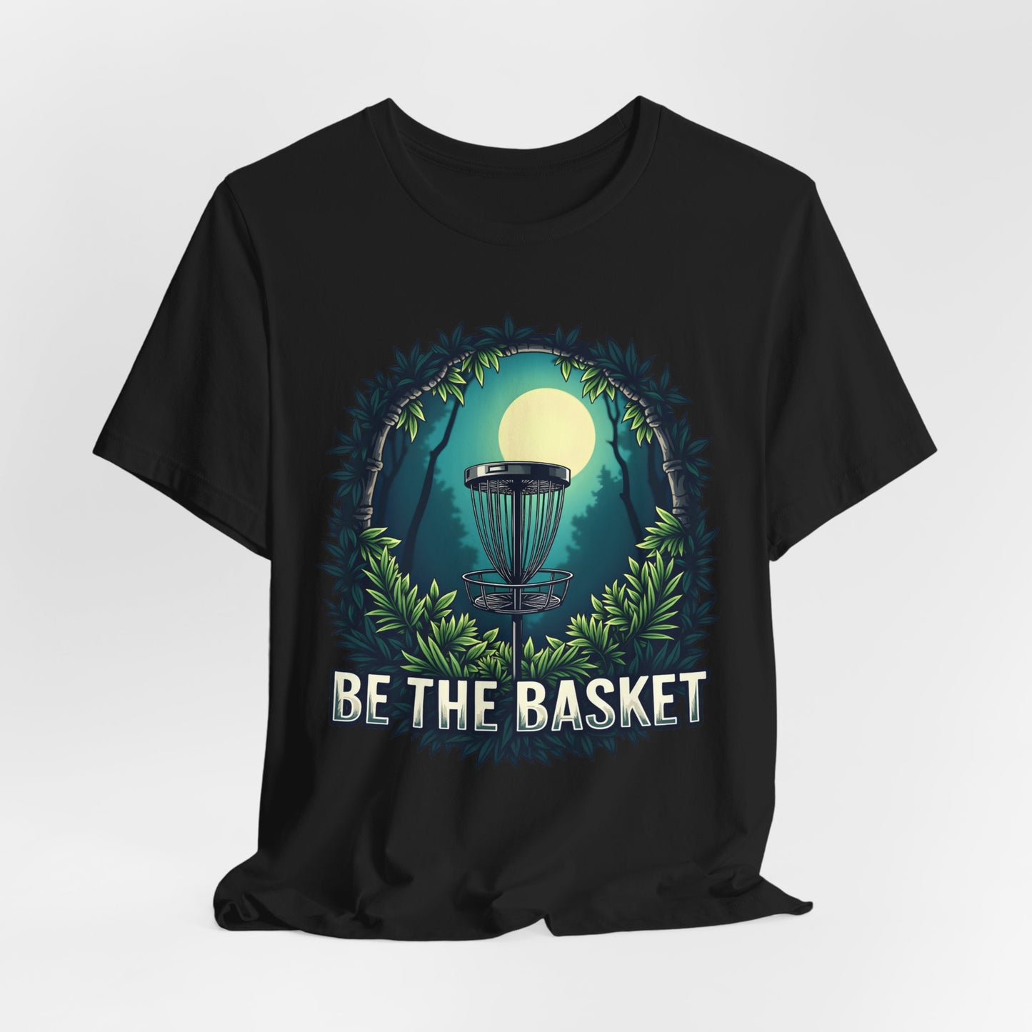 BE THE BASKET Disc Golf Jungle Night Unisex T-Shirt, DISC GOLF SHIRT