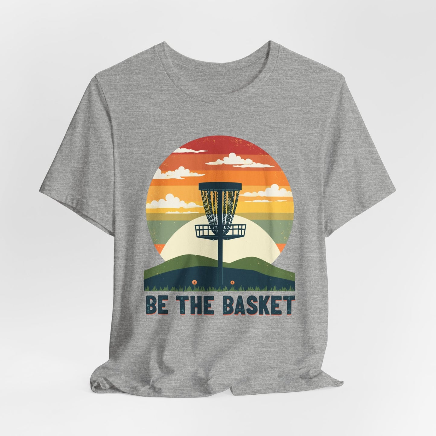 BE THE BASKET Disc Golf Retro 2, Unisex T-Shirt, Disc Golf Shirt