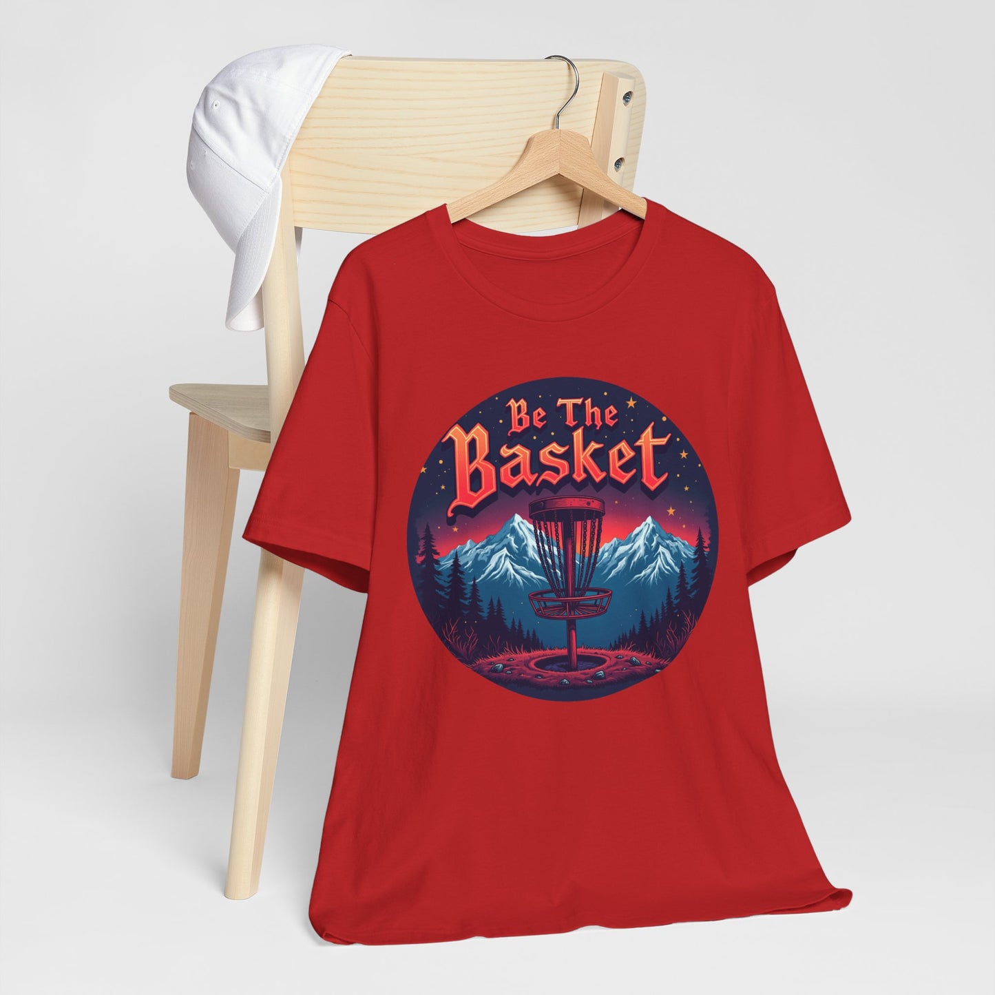 BE THE BASKET Disc Golf Mountain Design Unisex T-Shirt, DISC GOLF SHIRT