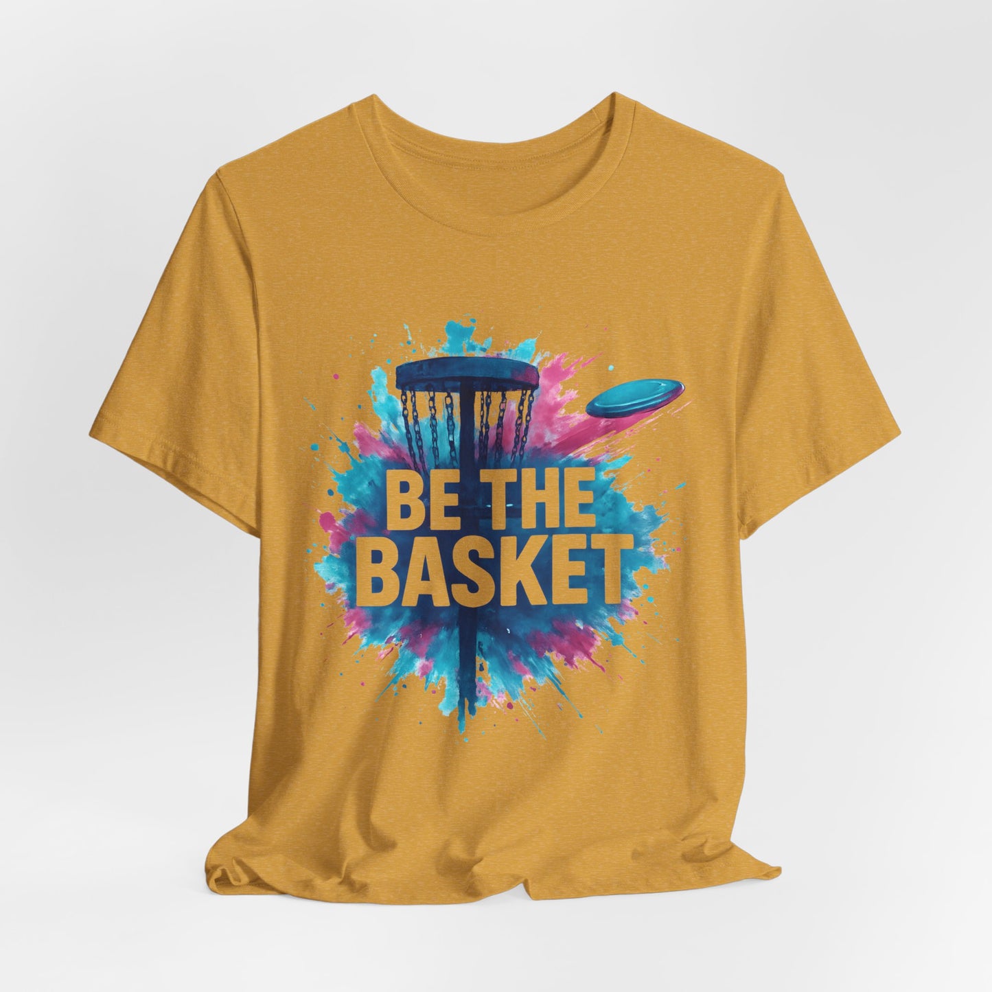 BE THE BASKET Disc Golf Basket Watercolor, Unisex T-Shirt, Disc Golf Shirt