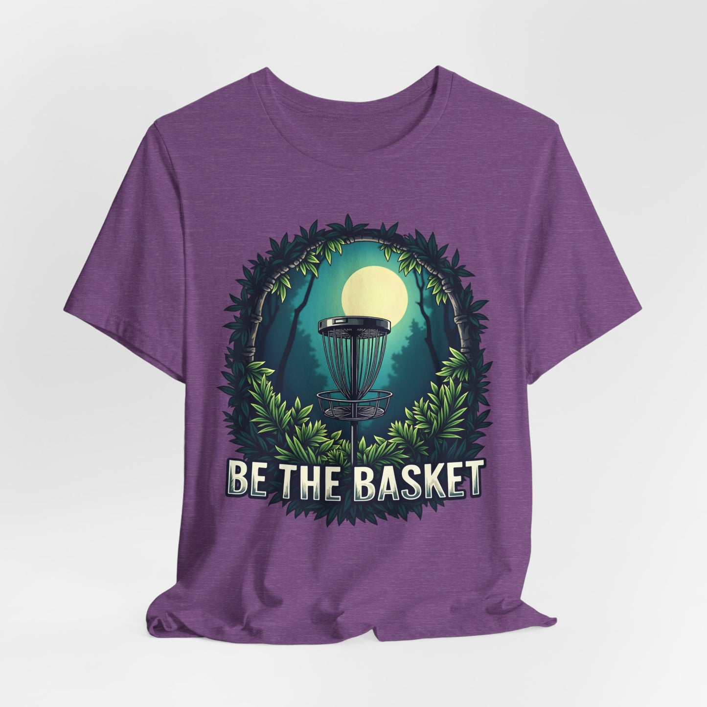 BE THE BASKET Disc Golf Jungle Night Unisex T-Shirt, DISC GOLF SHIRT