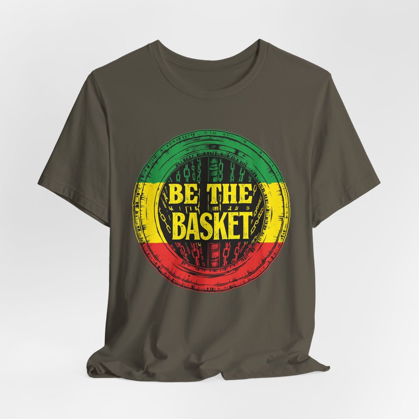 BE THE BASKET Disc Golf Rasta 1 Design , Unisex T-Shirt, Disc Golf Shirt